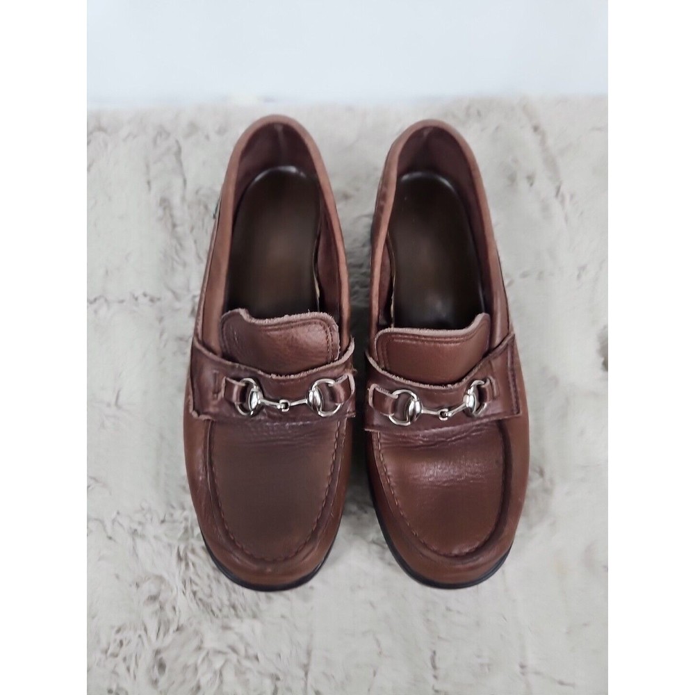 Vintage Eastland Granger Brown Leather Pull-Up Loafer Shoes Women's Size 8 M